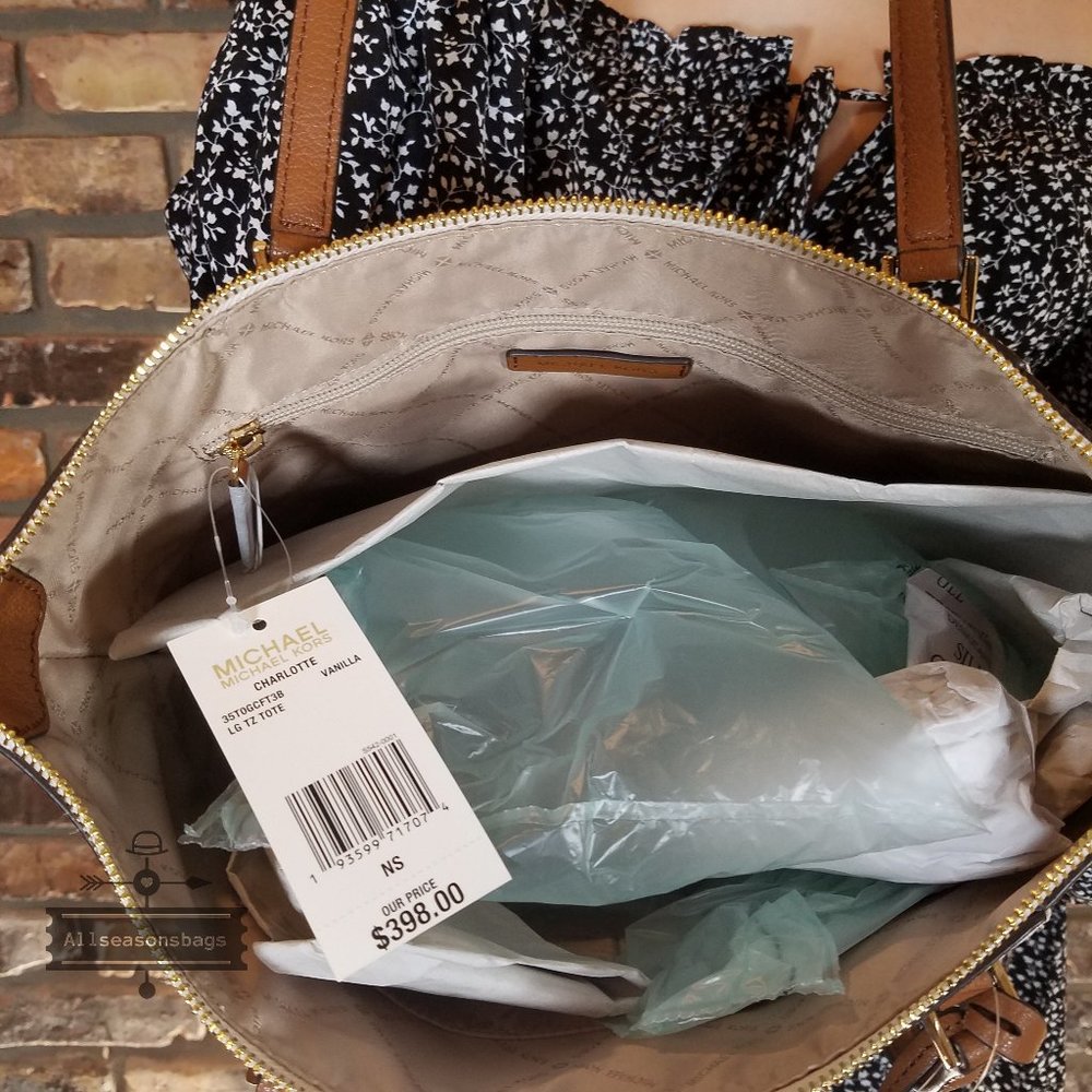 Michael Kors Large Charlotte Tote Vanilla Satchel - Picture 8 of 8